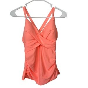 B2PRITY Coral Twist Front Tankini